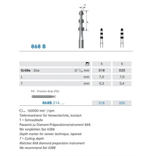 KOMET FG DIAMANT 868B020 (5st)