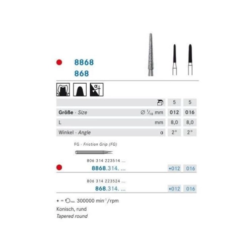 KOMET FG DIAMANT 868/016 (5st)