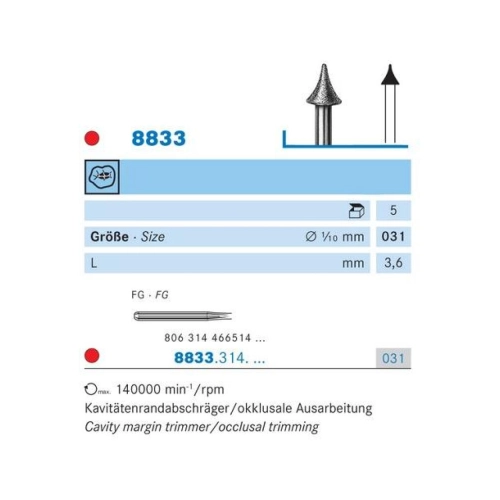 KOMET FG DIAMANT 8833/031 (5st)