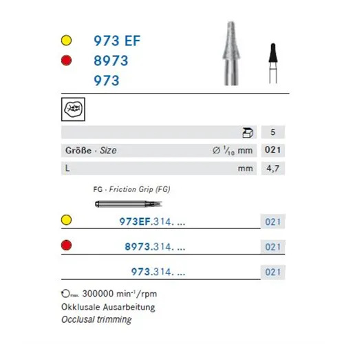 KOMET FG DIAMANT 8973/021 (5st)