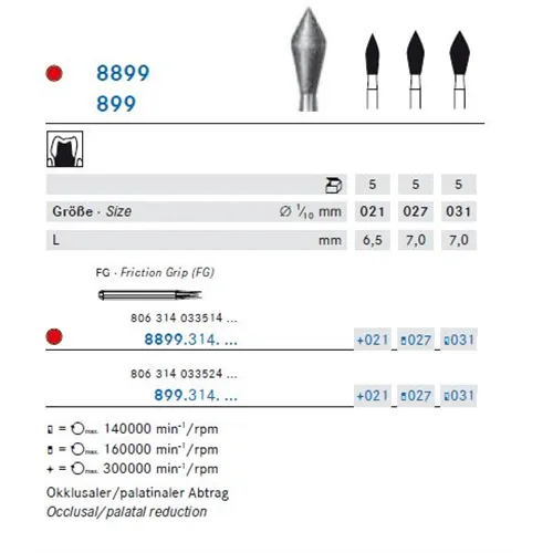 KOMET FG DIAMANT 899/027 (5st)