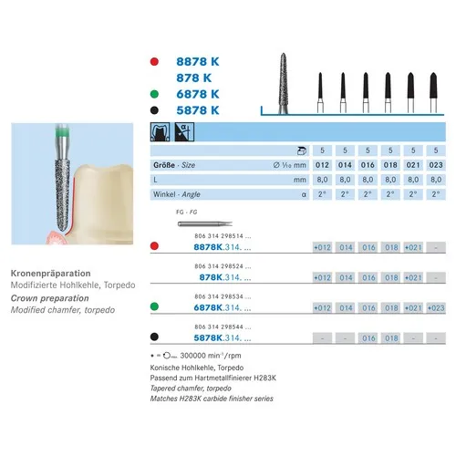 KOMET FG DIAMANT 878K014 (5st)