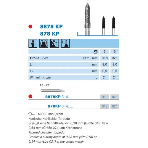 KOMET FG DIAMANT 8878KP018 (5st)