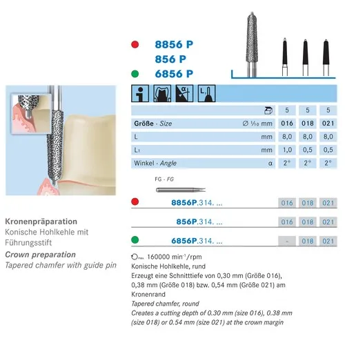 KOMET FG DIAMANT 856P018 (5st)