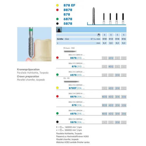 KOMET FG DIAMANT 878/012 (5st)