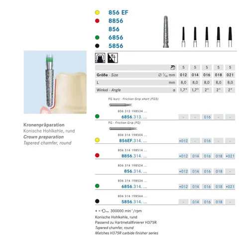 KOMET FG DIAMANT 856/016 (5st)