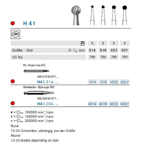 KOMET FG CARBIDE H41/018 (5st)