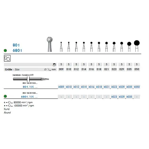 KOMET HP DIAMANT 801/012 (5st)