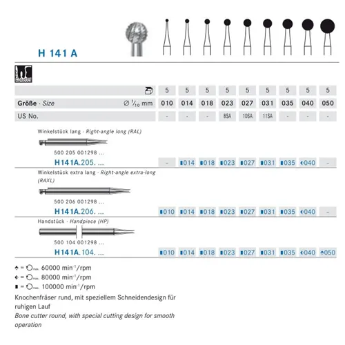 KOMET RA-XL CARBIDE H141A031 (5st)