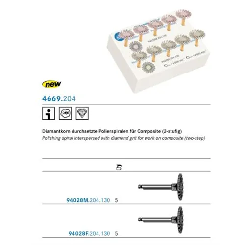 KOMET 2 STEP COMPOSITE KIT FOR FINISHING AND POLISHING NR.4669.204