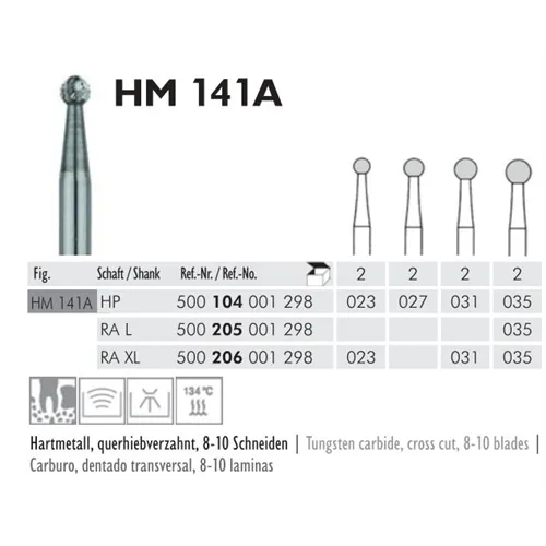 MEISINGER RA EXTRA LANG CARBIDE H141A027 (2st)