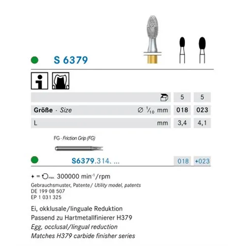 KOMET FG DIAMANT S6379/018 (5st)