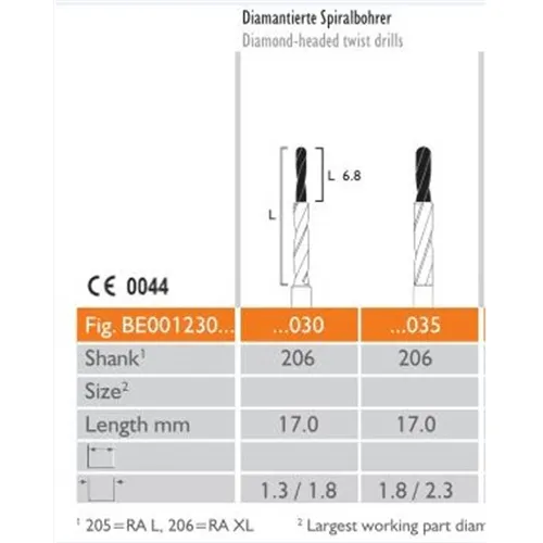 MEISINGER SPIRAALBOOR GEDIAMANTEERD RA-XL 1230/035 (1st)
