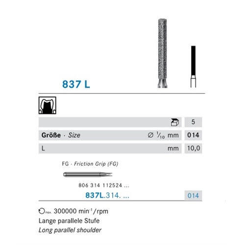 KOMET FG DIAMANT 837L/014 (5st)