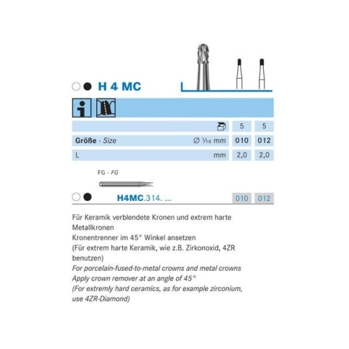 KOMET FG CARBIDE H4MC010 (5st)