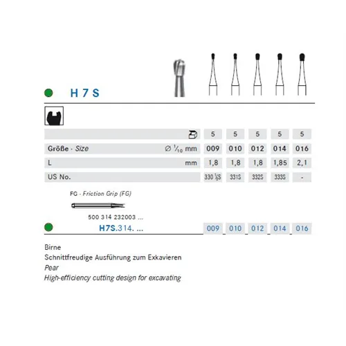 KOMET FG CARBIDE H7S010 (5st)