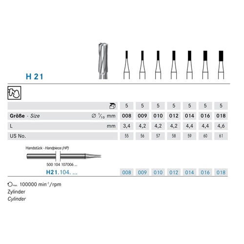 KOMET HP CARBIDE H21/012 (5st)