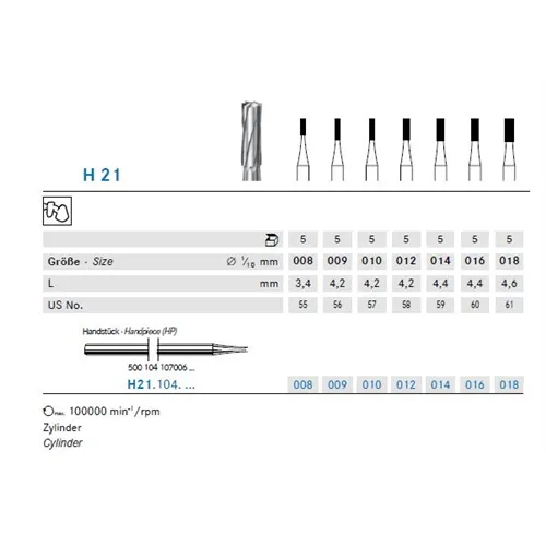 KOMET HP CARBIDE H21/008 (5st)