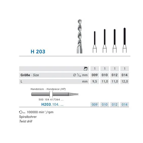 KOMET HP CARBIDE H203/010 (5st)