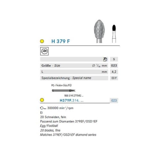 KOMET FG CARBIDE H379F/023 (5st)