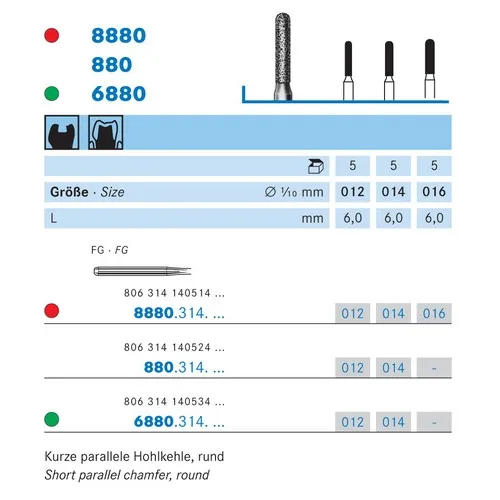KOMET FG DIAMANT 6880/012 (5st)
