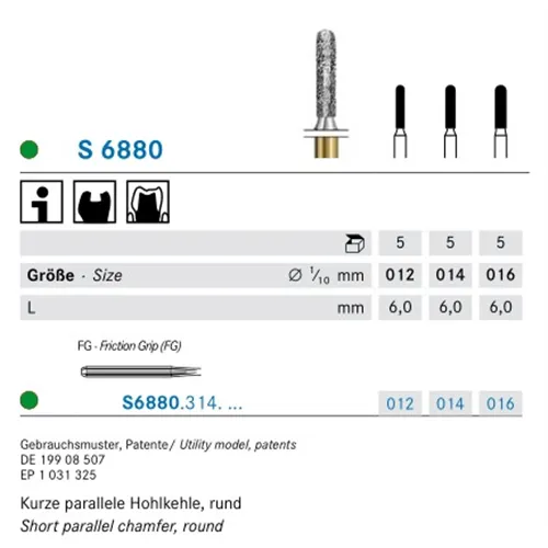 KOMET FG DIAMANT S6880/016 (5st)