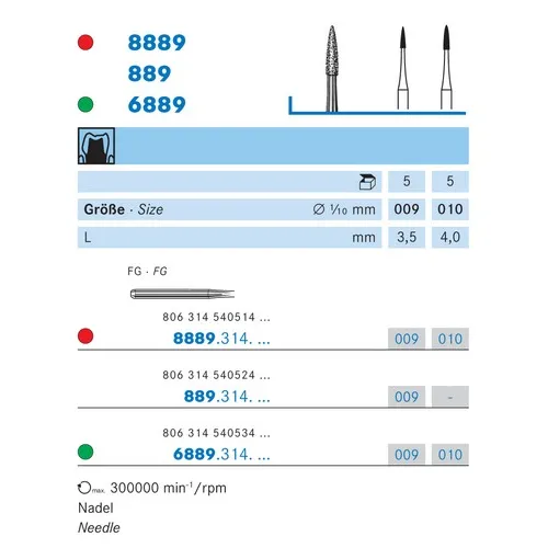 KOMET FG DIAMANT 6889/009 (5st)