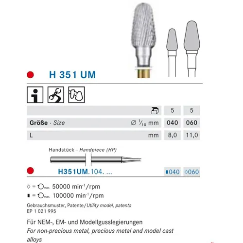 KOMET HP CARBIDE H351UM060 (5st)