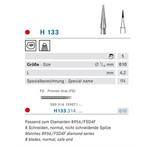KOMET FG CARBIDE H133/010 (5st)