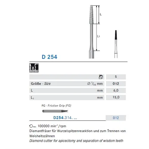 KOMET FG DIAMANT D254012 (5st)