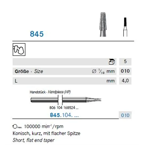 KOMET HP DIAMANT 845/010 (5st)