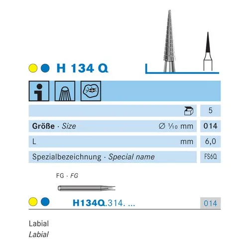 KOMET FG CARBIDE H134Q014 (5st)
