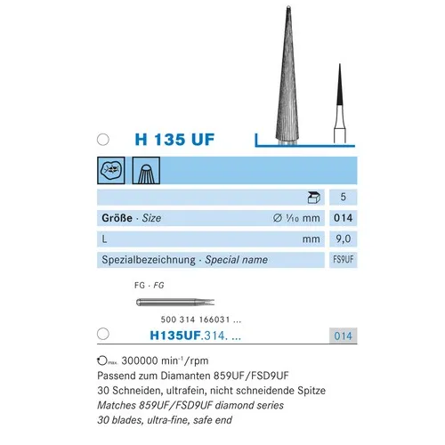 KOMET FG CARBIDE H135UF014 (5st)