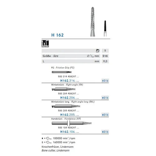 KOMET HP CARBIDE H162/016 (5st)
