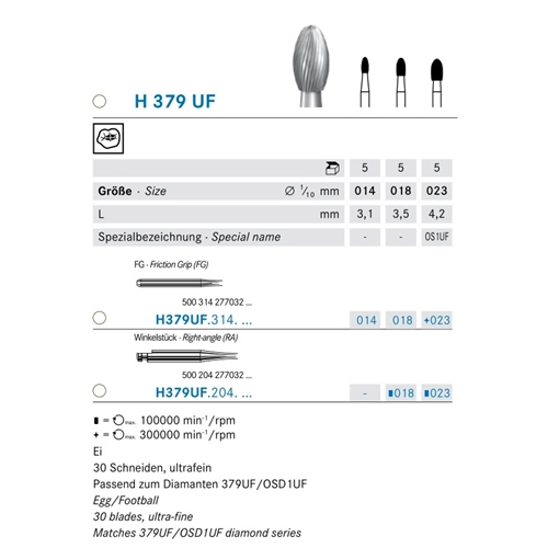 KOMET FG CARBIDE BOOR H379UF/014 (5st)