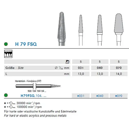KOMET HP CARBIDE H79FSQ031 (5st)