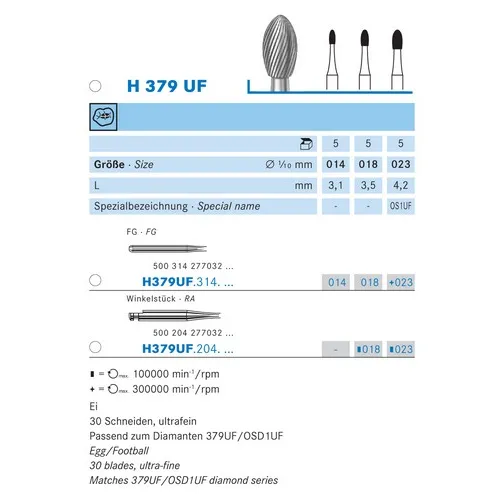 KOMET FG CARBIDE H379UF023 (5st)