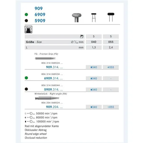 KOMET HP DIAMANT 909/040 (5st)