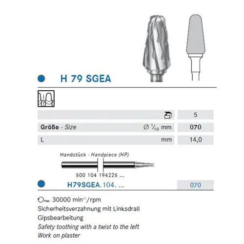 KOMET HP CARBIDE FRAIS H79SGEA070 (5st)