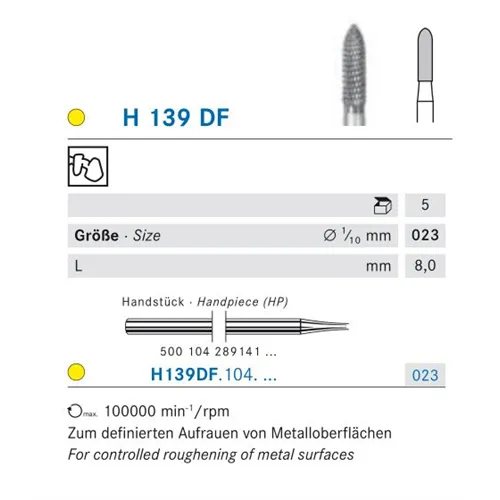 KOMET HP CARBIDE H139DF023 (5st)