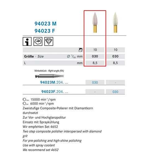 KOMET RA COMPOSIET POLIJSTPOINTS 94023M/030 (10st)