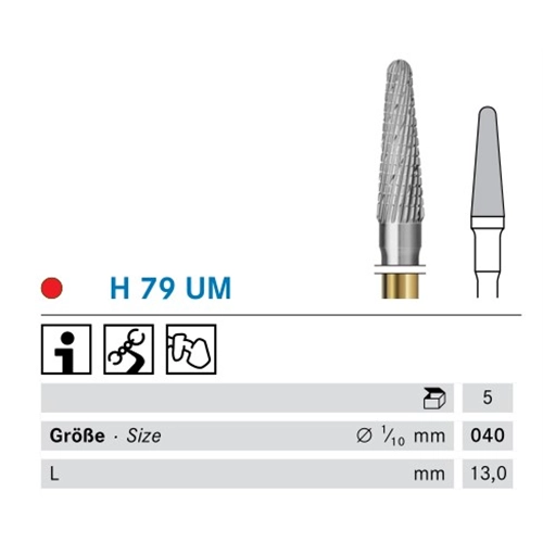 KOMET HP CARBIDE FRAIS H79UM/40 (5st)