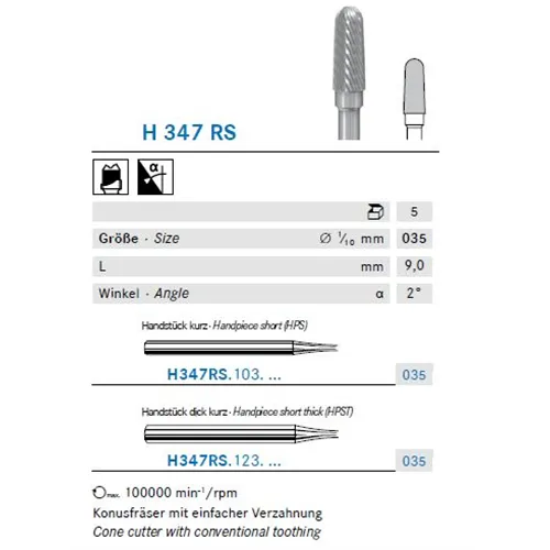 KOMET HPS CARBIDE H347RS035 (5st)