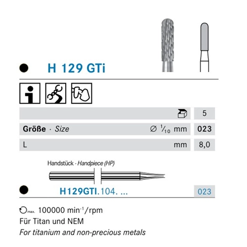 KOMET HP FRAIS H129GTi023 (5st)
