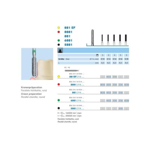 KOMET FG DIAMANT 881/012 (5st)