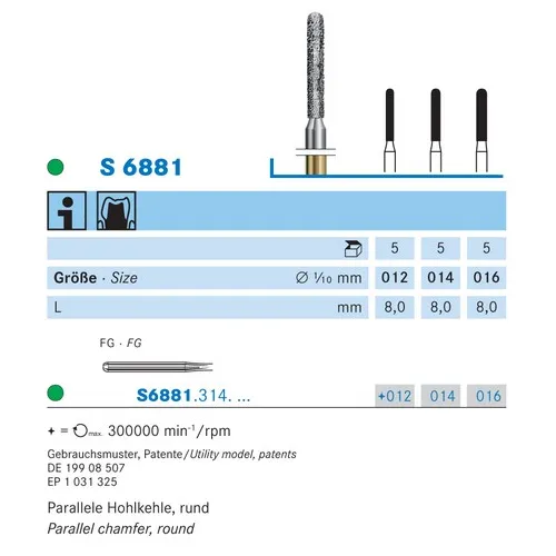 KOMET FG DIAMANT S6881/014 (5st)