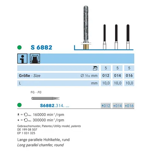 KOMET FG DIAMANT S6882/016 (5st)