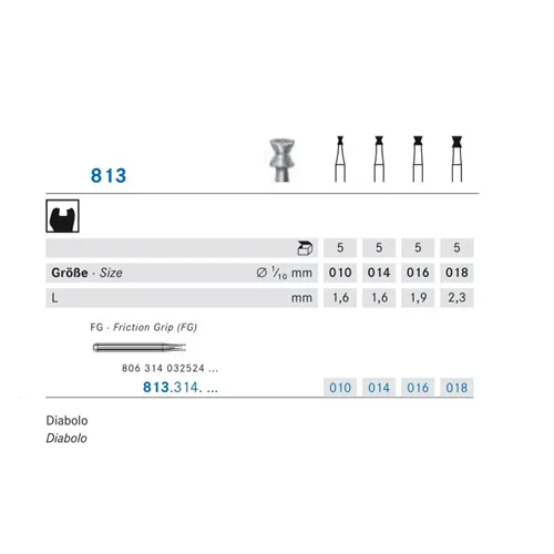 KOMET FG DIAMANT 813/014 (5st)