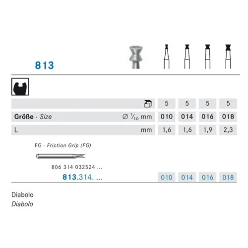 KOMET FG DIAMANT 813/018 (5st)