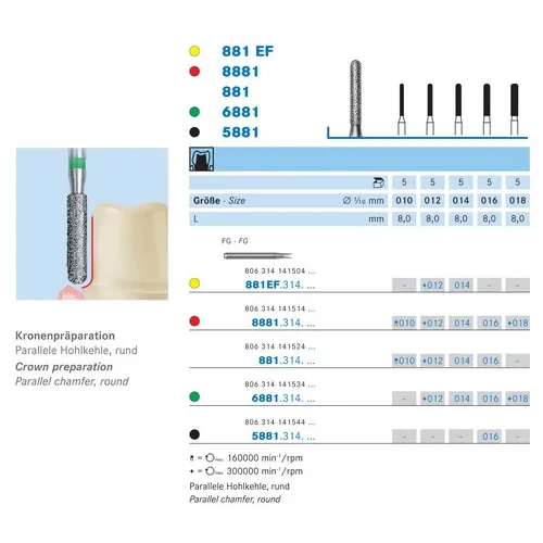 KOMET FG DIAMANT 6881/018 (5st)